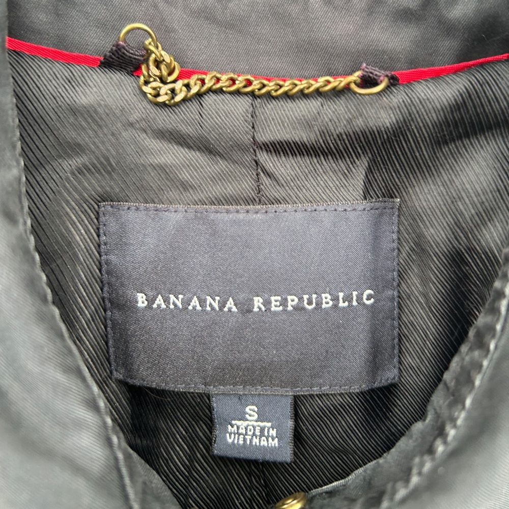 Banana Republic Classic Black Trench Coat Women Size Small - Picture 9 of 12